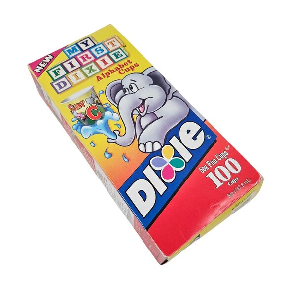 Dixie My First Alphabet Cups 5oz 100 Count Disposable Kids Lightweight Open Box - Picture 1 of 11